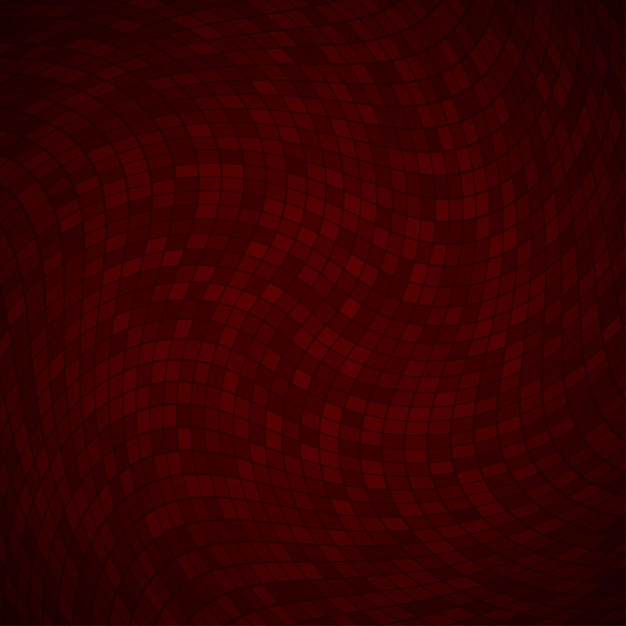 Vector fondo abstracto de pequeños cuadrados o píxeles en colores rojo oscuro