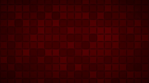 Fondo abstracto de pequeños cuadrados o píxeles en colores rojo oscuro