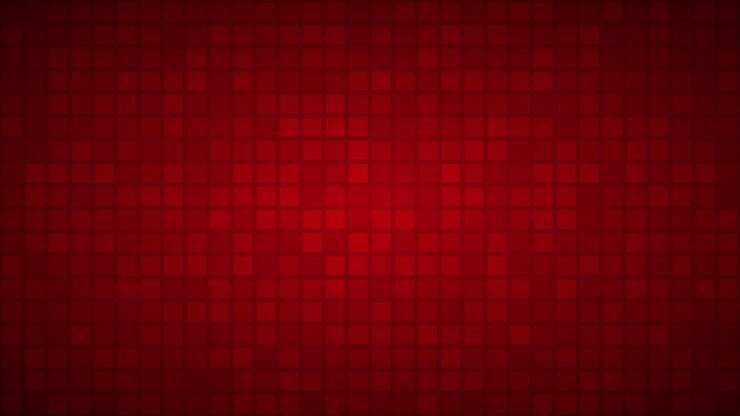 Vector fondo abstracto de pequeños cuadrados o píxeles en colores rojos