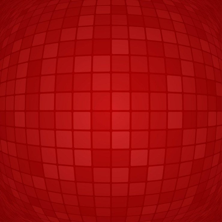 Vector fondo abstracto de pequeños cuadrados o píxeles en colores rojos