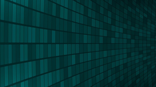 Fondo abstracto de pequeños cuadrados o píxeles en colores turquesa oscuro
