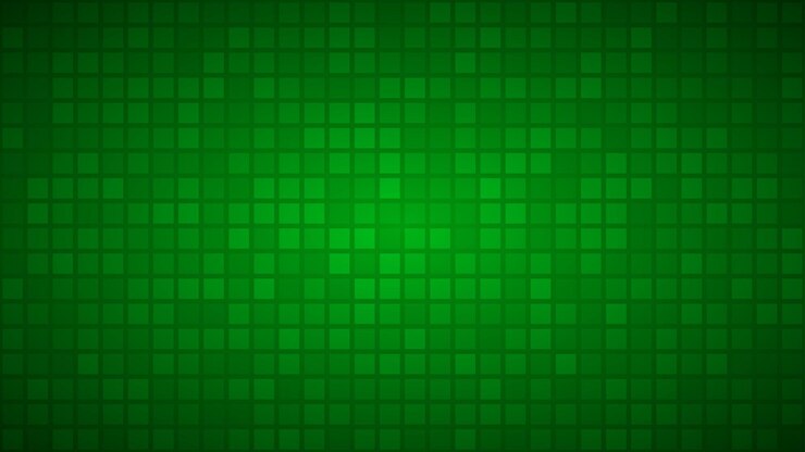 Vector fondo abstracto de pequeños cuadrados o píxeles en colores verdes.