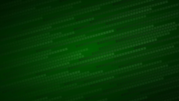 Fondo abstracto de pequeños cuadrados o píxeles en tonos de color verde oscuro