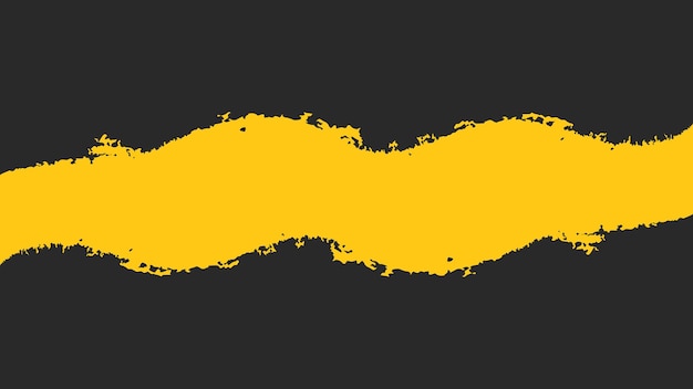 Fondo abstracto pincel negro y amarillo