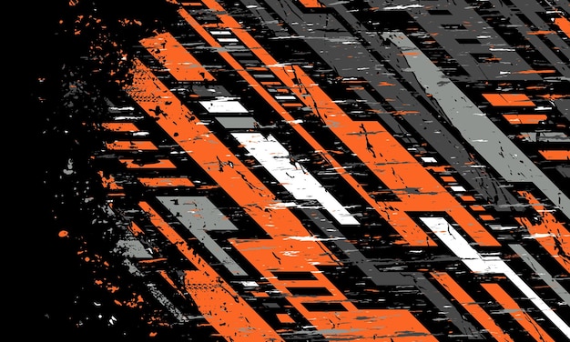 Fondo abstracto con pinceladas geométricas futuristas grunge