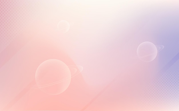 Fondo abstracto con planetas y espacio.