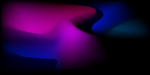 Vector fondo abstracto plantilla de diseño brillante oscuro color rosa azul sobre negro