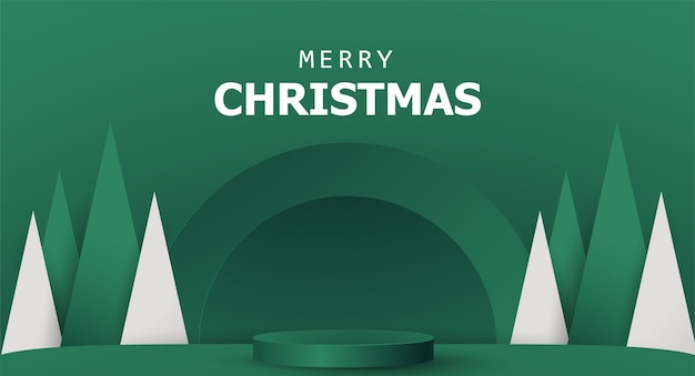 Fondo abstracto de podio de Navidad