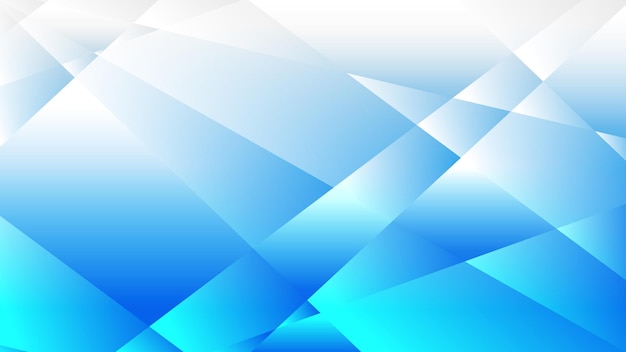 Fondo abstracto de polígono degradado azul y blanco