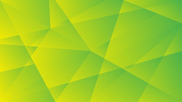 Fondo abstracto de polígono degradado verde y amarillo