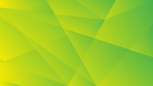 Fondo abstracto de polígono degradado verde y amarillo
