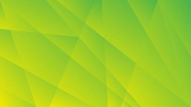Fondo abstracto de polígono degradado verde y amarillo