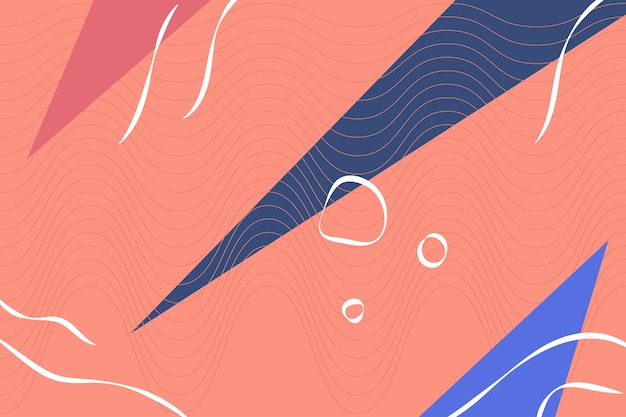 Fondo abstracto de polígono Ilustración plana colorida con composición de forma líquida