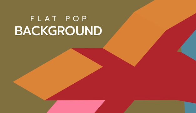 Fondo abstracto de presentación de diapositivas de fondo de arte pop colorido plano moderno