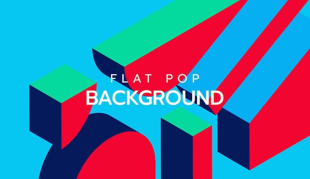 Fondo abstracto de presentación de diapositivas de fondo de arte pop colorido plano moderno