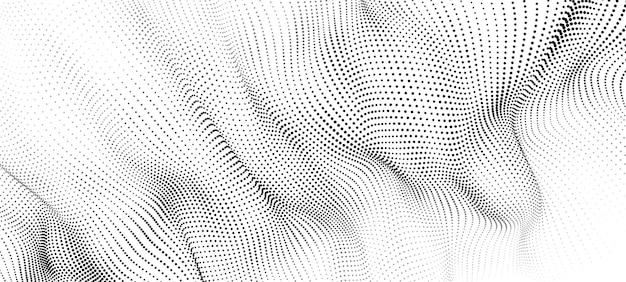 Fondo abstracto de puntos en movimiento Vector 3d ilustración