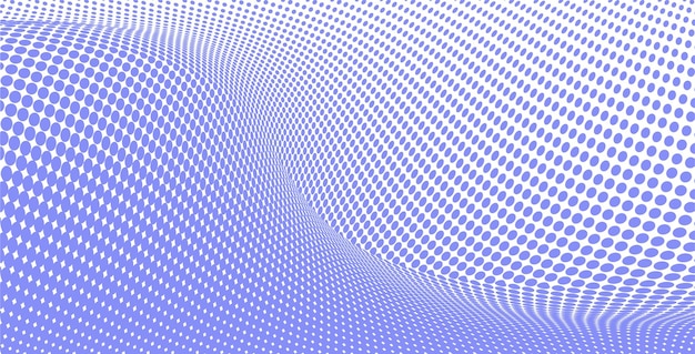 Fondo abstracto con puntos de semitono en colores azules Ilustración vectorial