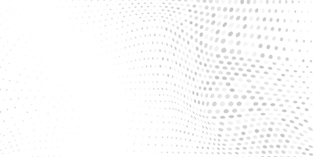 Fondo abstracto de puntos de semitono en colores blanco y gris