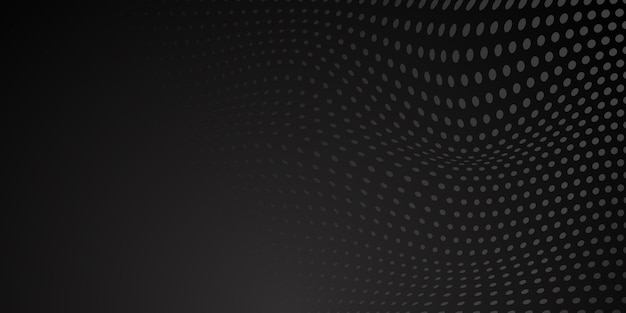 Fondo abstracto de puntos de semitono en colores negro y gris