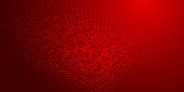 Fondo abstracto de puntos de semitono en colores rojos