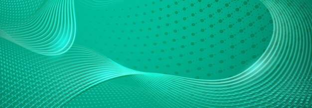 Fondo abstracto de puntos de semitono y líneas curvas