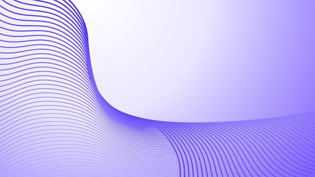Fondo abstracto púrpura con imagen vectorial de gradiente de línea curva para telón de fondo o presentación
