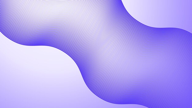 Fondo abstracto púrpura con imagen vectorial de gradiente de línea curva para telón de fondo o presentación