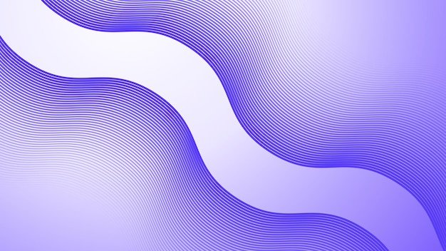 Fondo abstracto púrpura con imagen vectorial de gradiente de línea curva para telón de fondo o presentación
