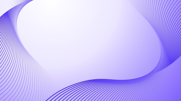 Fondo abstracto púrpura con imagen vectorial de gradiente de línea curva para telón de fondo o presentación