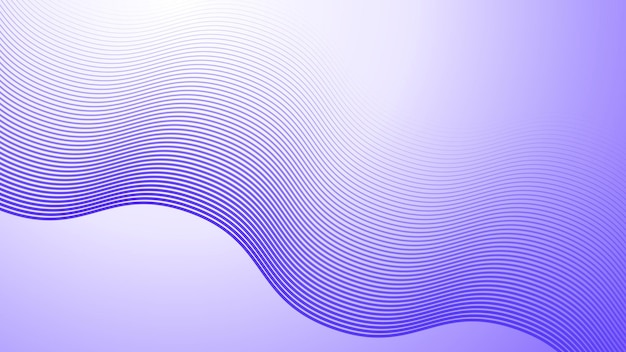 Fondo abstracto púrpura con imagen vectorial de gradiente de línea curva para telón de fondo o presentación
