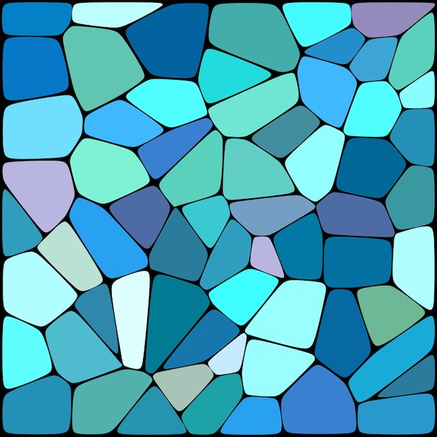 Fondo abstracto que consiste en la ilustración de vector de formas geométricas azules