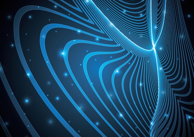 Fondo abstracto de la raya de la tecnología