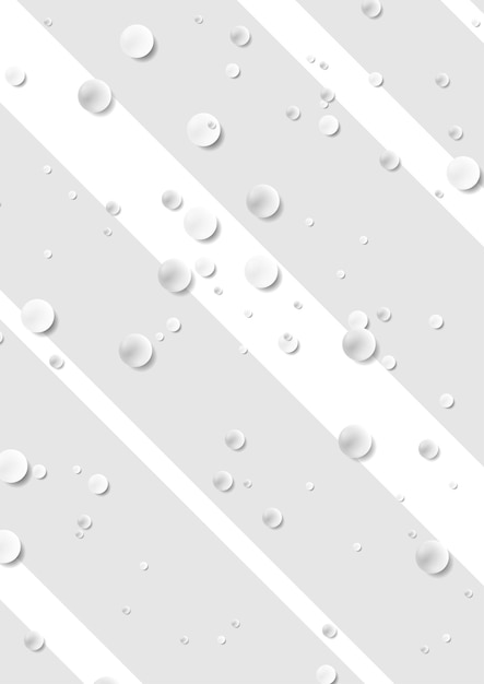 Fondo abstracto rayado gris y blanco con gotas Diseño vectorial