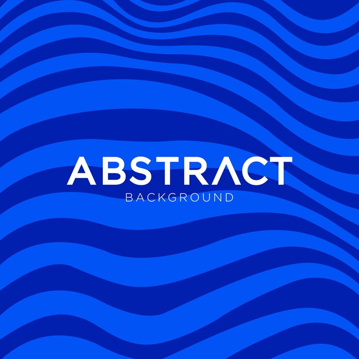 Fondo abstracto de rayas azules - patrón de onda óptica y fondo