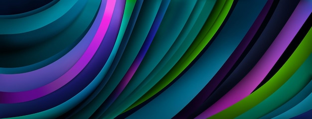 Fondo abstracto de rayas de colores curvas