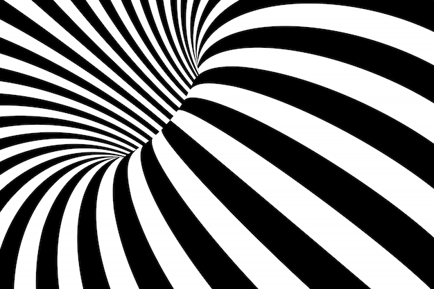 Fondo abstracto de rayas onduladas en blanco y negro.