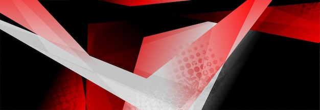 Fondo abstracto de rayas rojas y negras con semitonos
