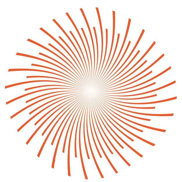 Fondo abstracto con rayo de sol con efecto de giro Ilustración vectorial de verano