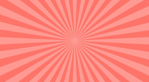 Fondo abstracto de rayos de sol rosa. ilustración.