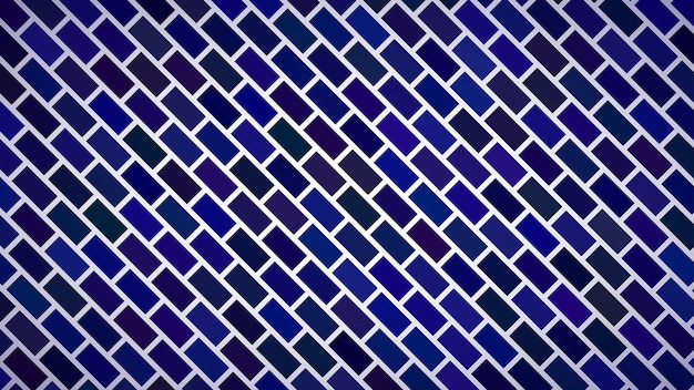Fondo abstracto de rectángulos dispuestos en diagonal en colores azules