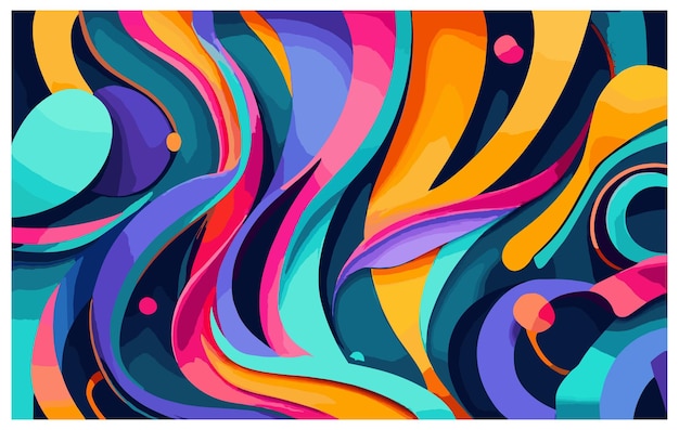 Fondo abstracto con remolinos de colores Ilustración vectorial Eps 10