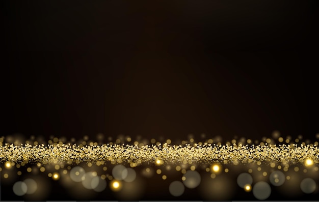 Fondo abstracto Un resplandor dorado con polvo mágico Luce de fondo dorado polvo de brillo dorado Decoración de fondo brillante y brillante Ilustración vectorial