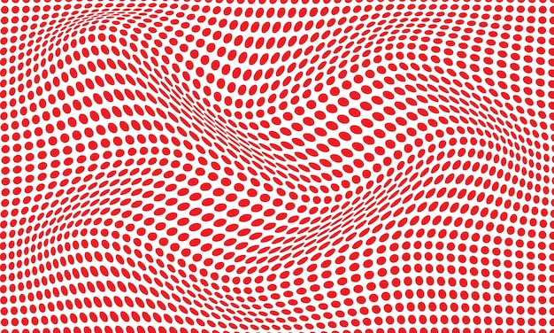 un fondo abstracto rojo y blanco con un patrón de puntos