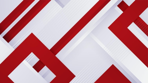 Fondo abstracto rojo y blanco