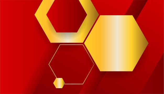 Fondo abstracto rojo y dorado