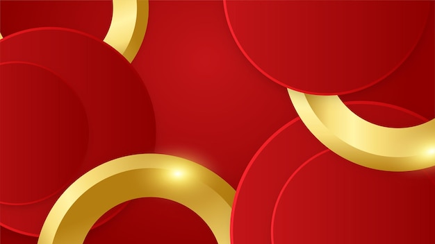 Fondo abstracto rojo y dorado
