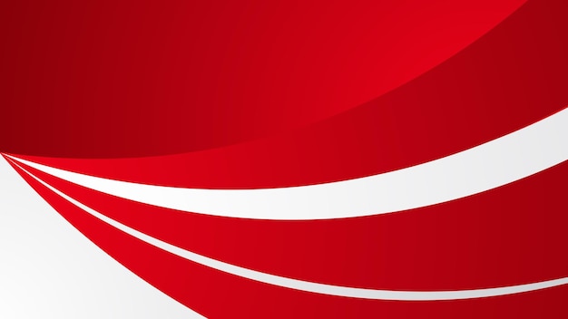 Fondo abstracto rojo geométrico Formas de ondas con líneas de onda Diseño moderno Ilustración vectorial