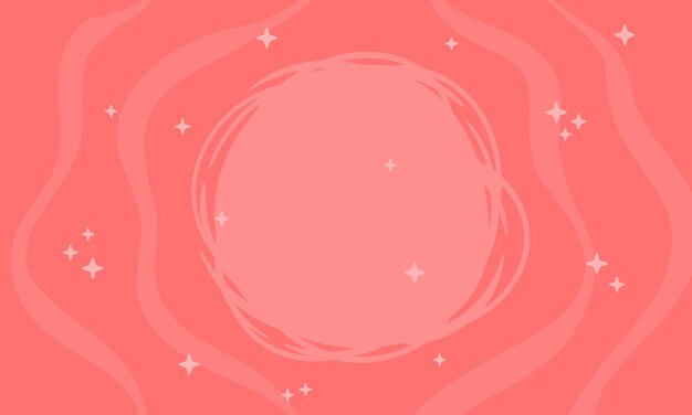 Fondo abstracto romántico vectorial rojo con estrellas y círculos