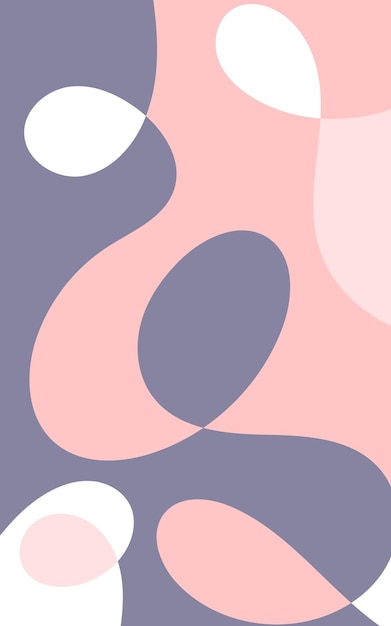 Fondo abstracto rosa formas curvas blancas y grises
