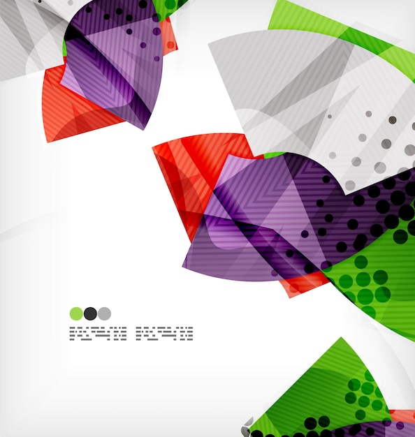 Fondo abstracto de semicírculo vector geométrico